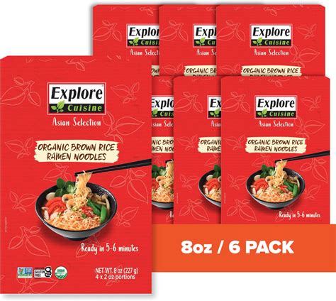 Amazon.com : Explore Cuisine Organic Brown Rice Ramen 8 oz Pack of 6 ...