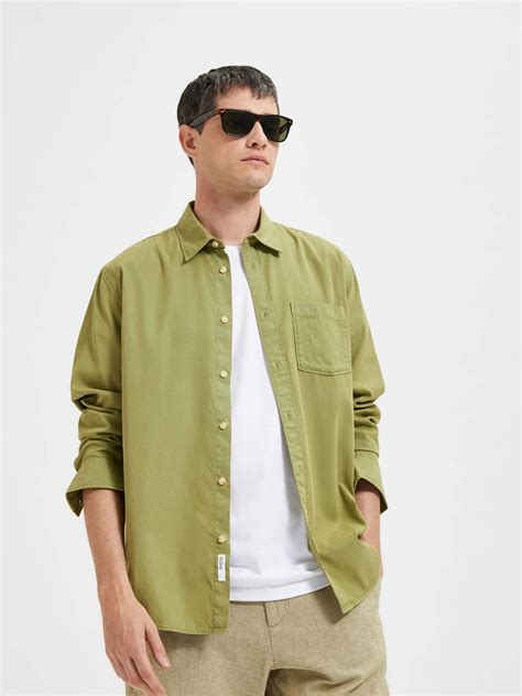Buy Green Linen Full Sleeves Shirt for Men Online