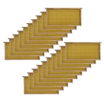 20 Pack Langstroth Beehive Wired Wax Frames for Deep Brood Bee Hives ...