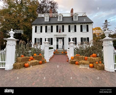 The Ropes Mansion, a historic home in Salem Massachusetts, is decorated ...