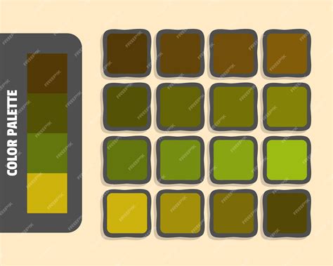 Premium Vector | Saddlebrown darkolivegreen olive goldenrod color ...