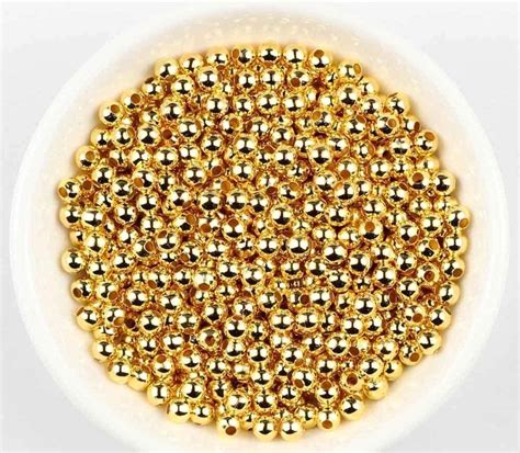 De-Ultimate (Pack of 300 Gram) 10mm Golden Pearl Bead Moti Balls Craft ...