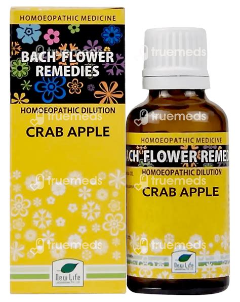 New Life Bach Flower Crab Apple 30 Dilution 30 Ml - Uses, Side Effects ...