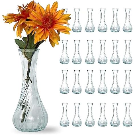 Sandraheer Glass Bud Vases in Bulk Set of 24, Small Glass Vases India ...