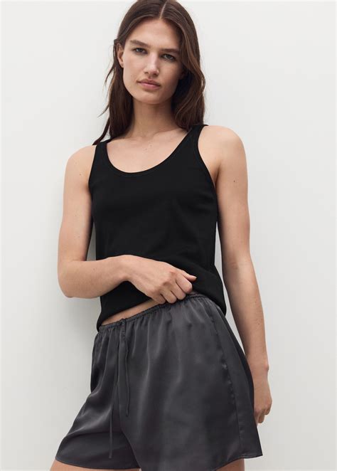 Cotton round-neck top - Women | MNG Australia