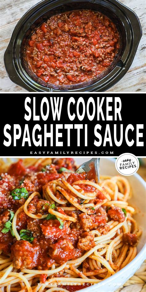 Quick and easy dinner recipes like this Slow Cooker Spaghetti Meat ...