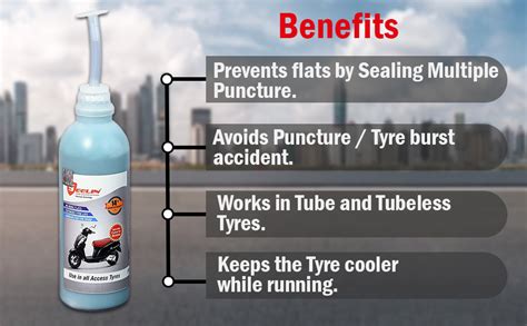 SEELIN Anti Puncture Tyre Sealant(600 ml) HS | For All Scooter 125 CC ...