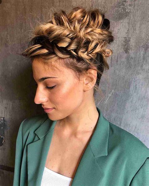 Updo Hairstyles With Braids And Bangs