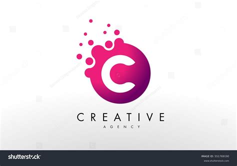 Dots Letter C Logo C Letter Stock Vector (Royalty Free) 551769190 ...