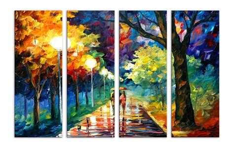SAF 4 Panel Ink Painting (Synthetic, 60 cm x 90 cm x 1 cm, Set of 4 ...