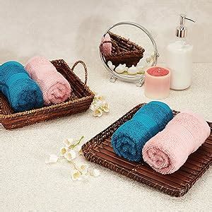 Amazon Brand - Solimo 100% Cotton 4 Piece Hand Towel Set, 500 GSM ...