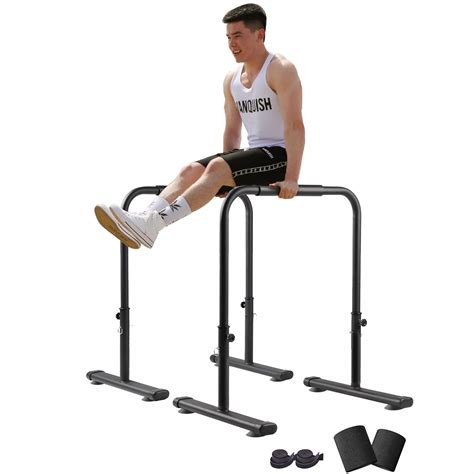 Buy Adjustable Dip Bars Strength Training Fitness Dip Stand Station for ...