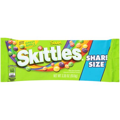 Skittles Sour Candy, Share Size - 3.3 oz Bag - Walmart.com