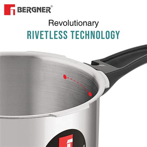 BE Essentials TriPro Tri-Ply Stainless Steel 3 L Outer Lid Pressure Co