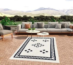SAJAVAT HOME White, Black Cotton Area Rug - Buy SAJAVAT HOME White ...