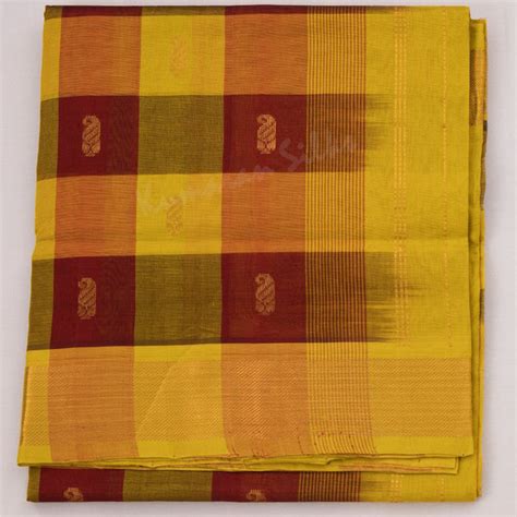 Amirthavarshni Silk Cotton Multi Colour Checked Saree 04 – Kumaran Silks