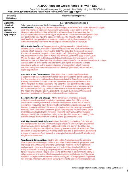 Chikaosolu Onimoe - Period 8 Amsco Reading Guide - Apush - AMSCO ...