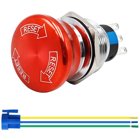 mxuteuk 22mm Waterproof IP65 Emergency Stop Push India | Ubuy
