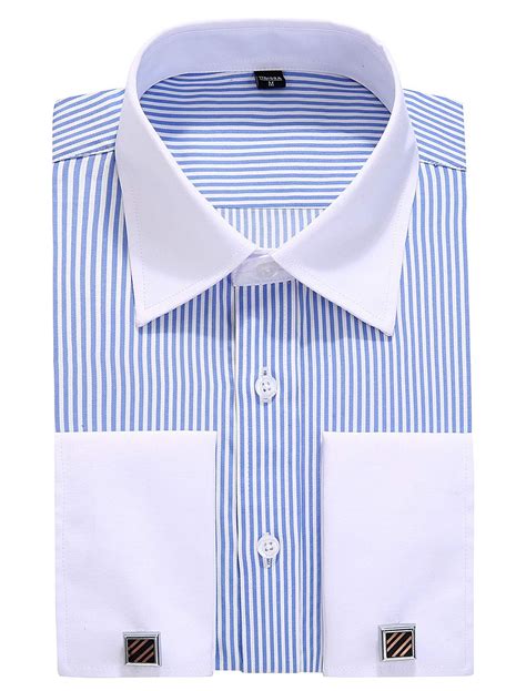 Alimens & Gentle French Cuff Regular Fit Dress Shirts (Cufflink ...