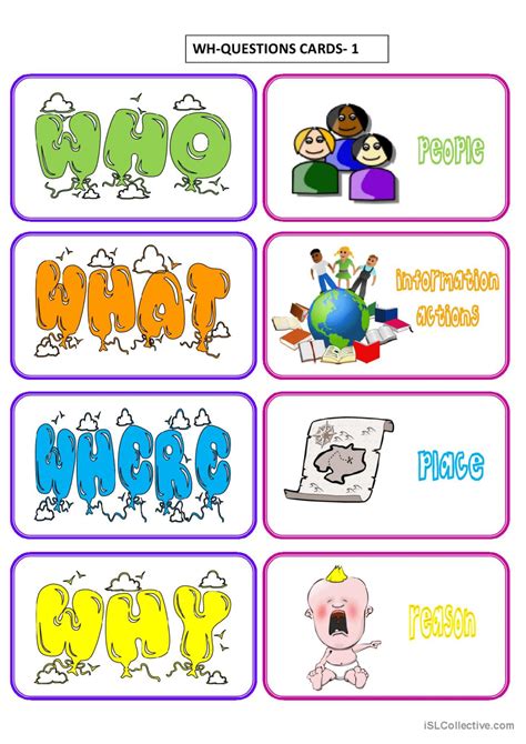 WH-QUESTIONS -1 vocabulary flashcard…: English ESL worksheets pdf & doc