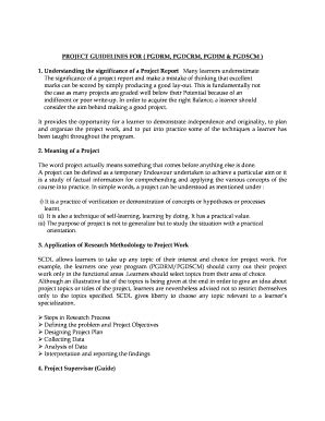 Fillable Online 1 Understanding the significance of a Project Report ...