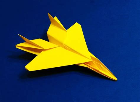 Origami F 15 Eagle Easy tutorial. Paper Plane F15 . Flying model. Paper ...