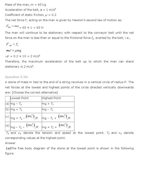 Laws Of Motion, Class 11 Physics NCERT Solutions