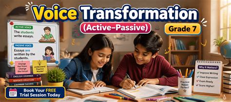 Active-Passive Voice Transformation: Grammar Practice for Class 7 [Free ...