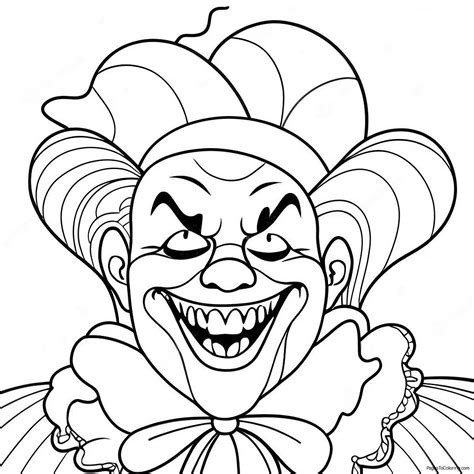 Scary Clown Coloring Page (34662-27895)