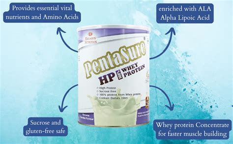 Buy PENTASURE HP Whey Protein - Banana Vanilla 1 KG Jumbo Pack Online ...