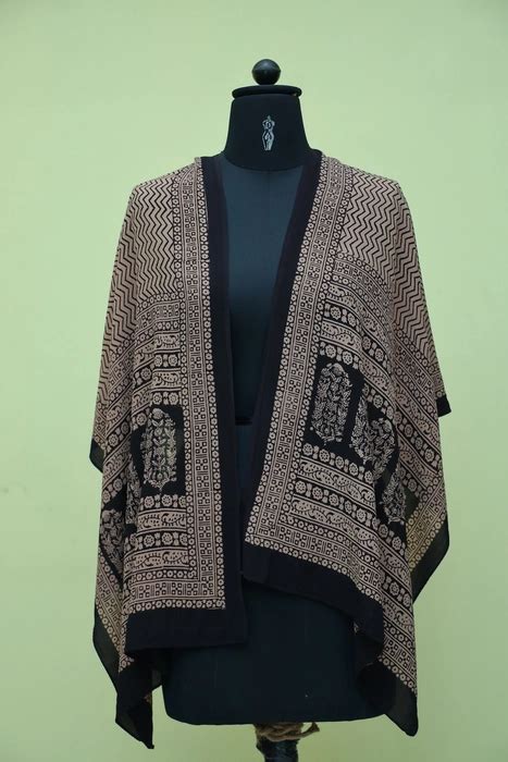 1 Pcs Bagh Print- Stole (Silk- Malbari Fabric) Completely Hand-crafted ...