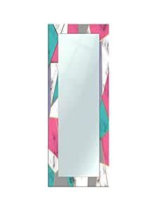 Buy 999STORE Printed Wall Mirror Bedroom Mirror Long Blue Abstract ...