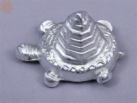 Small Mercury Shri Yantra Idol on Turtle | Exotic India Art