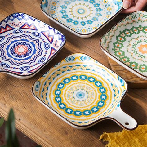 Ceramic Serving Plate - Buy Plate With Handle Online In India|Nestasia