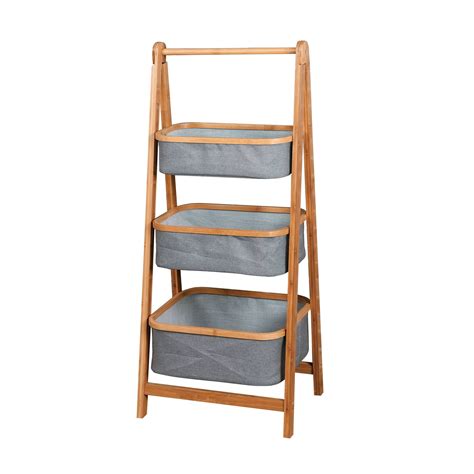 Buy 3 Tier Fold Out Floor Standing Bathroom Storage Tower Shelf ...