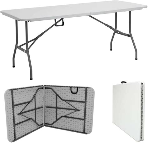 Folding Table 6ft – Heavy-Duty Portable Table for Indoor and Outdoor ...