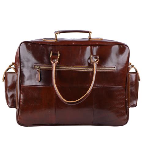 Norman Lustrous | Leather Office Briefcase Bag For Men | MaheTri
