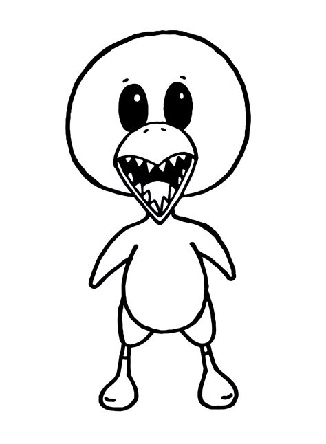 Yellow Rainbow Friends Free Coloring Pages