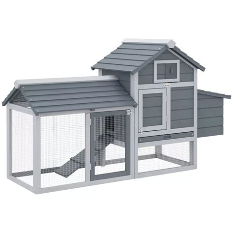PawHut Small Wooden Chicken Coop with 2 Doors and India | Ubuy