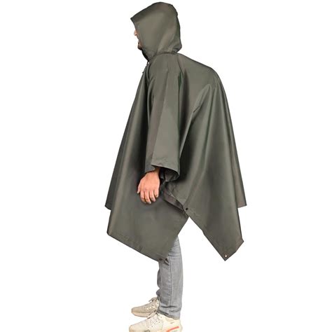 Stay Prepared: Hacer Khaki Hooded Rainwear For Camping Emergencies