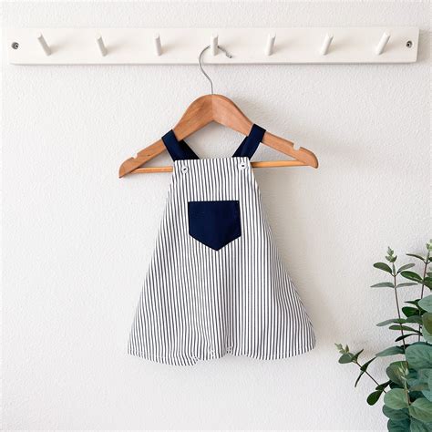 Pierre Baby Boy Overalls Navy Blue White Striped Spanish Piqué - Etsy
