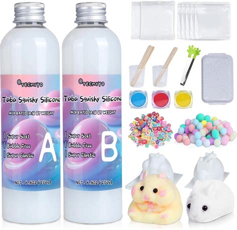 Taba Squishy Kit, Make Your Own Squishies with 1:1 AB Liquid Silicone ...