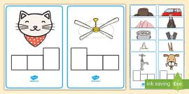 CVC Words Letter Shape Boxes