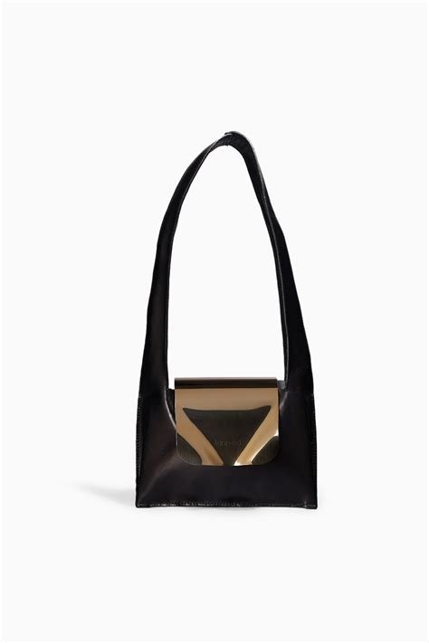 Buy Carmine Black Metal Flap Bag by Tanned Online | The Sverve