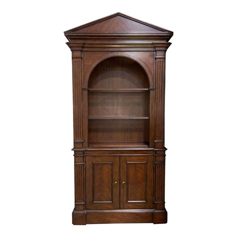 Woodbridge Furniture Co. Mahogany Finished Column Bookcase | Chairish