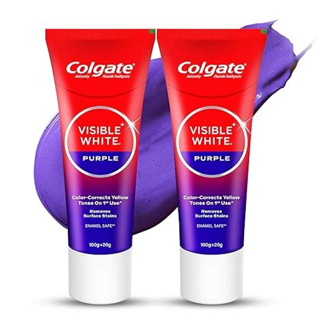 Buy Colgate Visible White Purple Toothpaste for Teeth Whitening, Helps ...