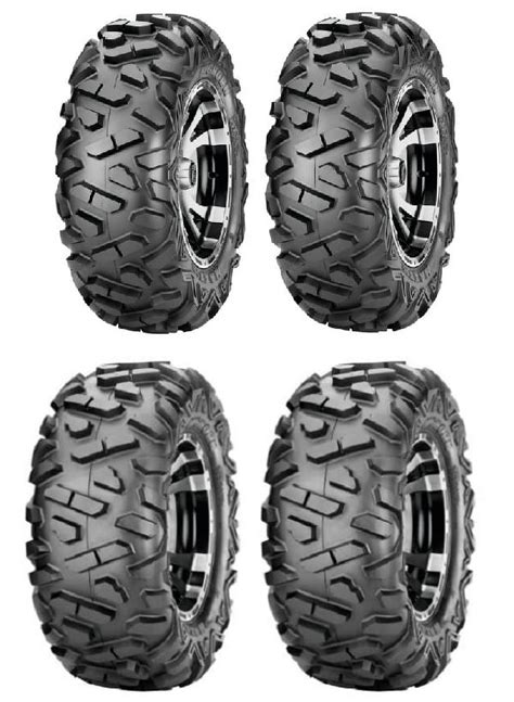 Maxxis BigHorn Radial ATV Tires 25x8-12 and 25x10-12 Full Set, Exceptional Traction, Attractive ...
