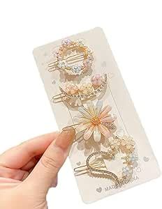 STYLESHINE Metal Hair Clips Barrettes Pins For Women's Geometric Shape ...