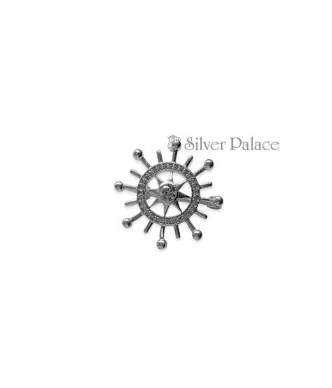 Sterling Silver Floral Design Shirt Brooches - Silver Palace