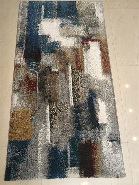 Buy OBSESSIONS Diamond Carpets for Living Room and Hall (Grey White, 2 ...